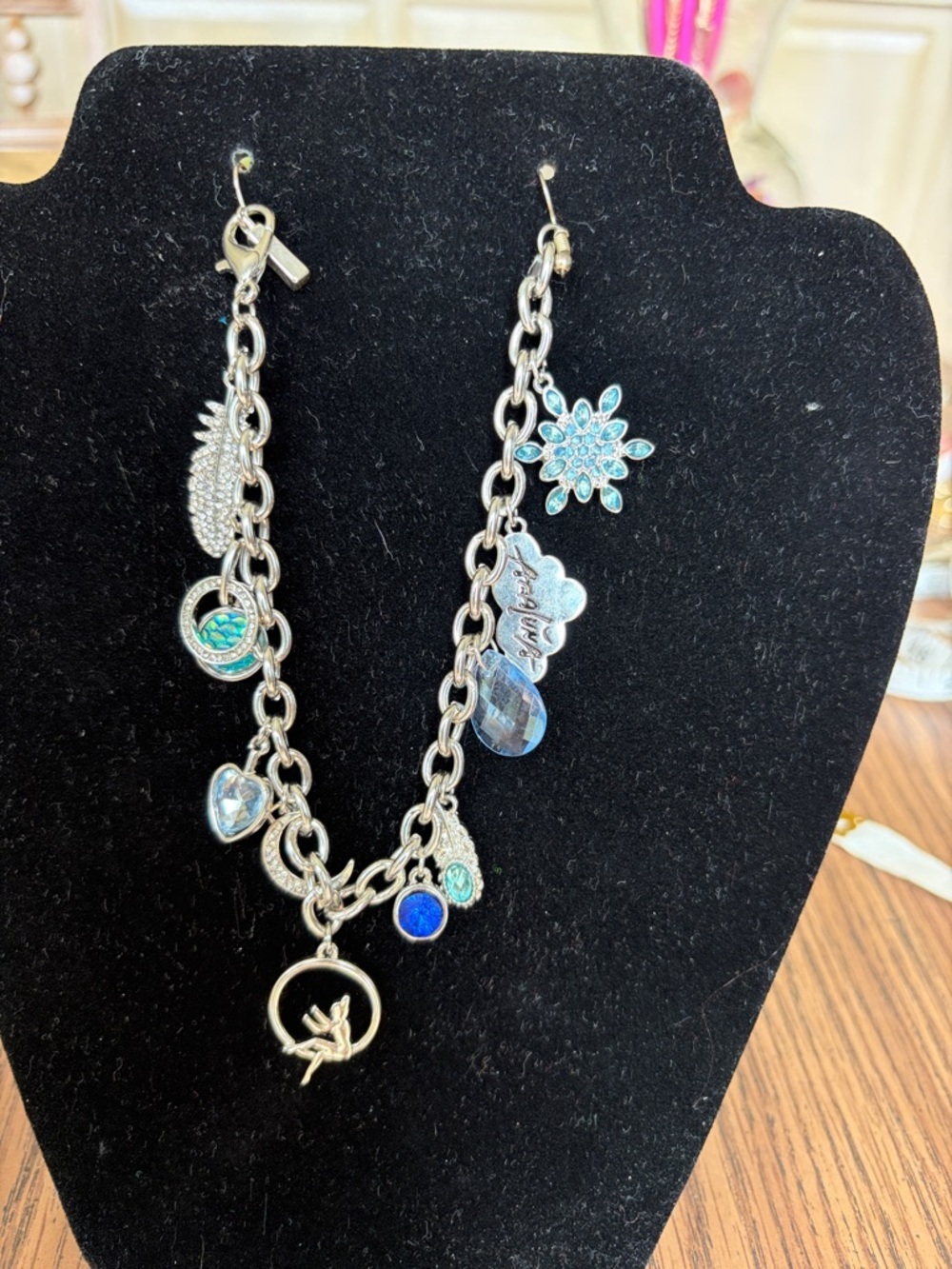 Cirque du Soleil Silver Rhinestone Charm Bracelet